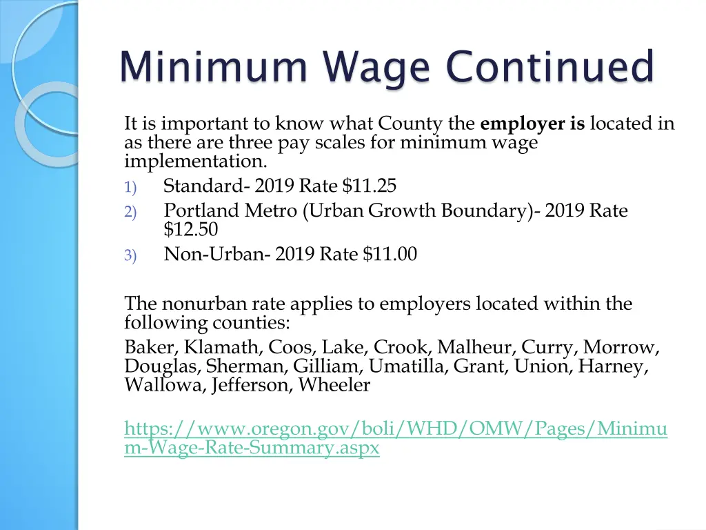 minimum wage continued