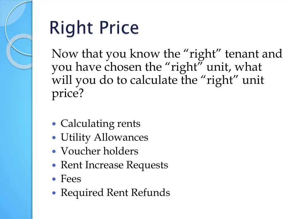 right price