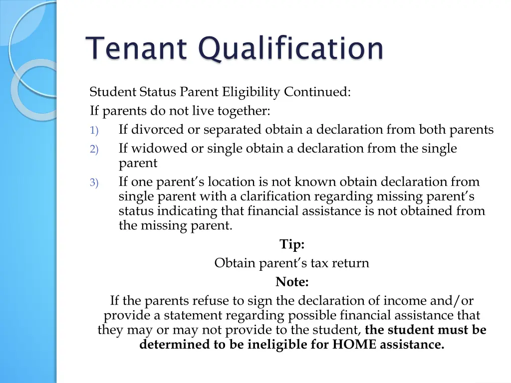 tenant qualification 8
