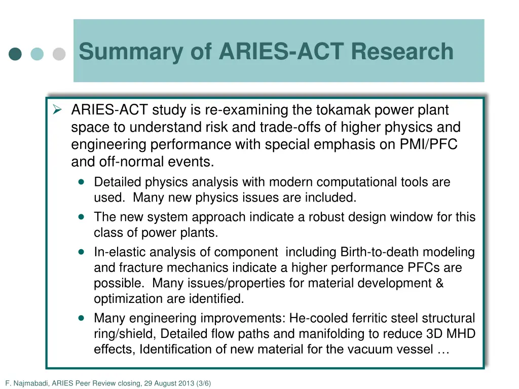 summary of aries act research
