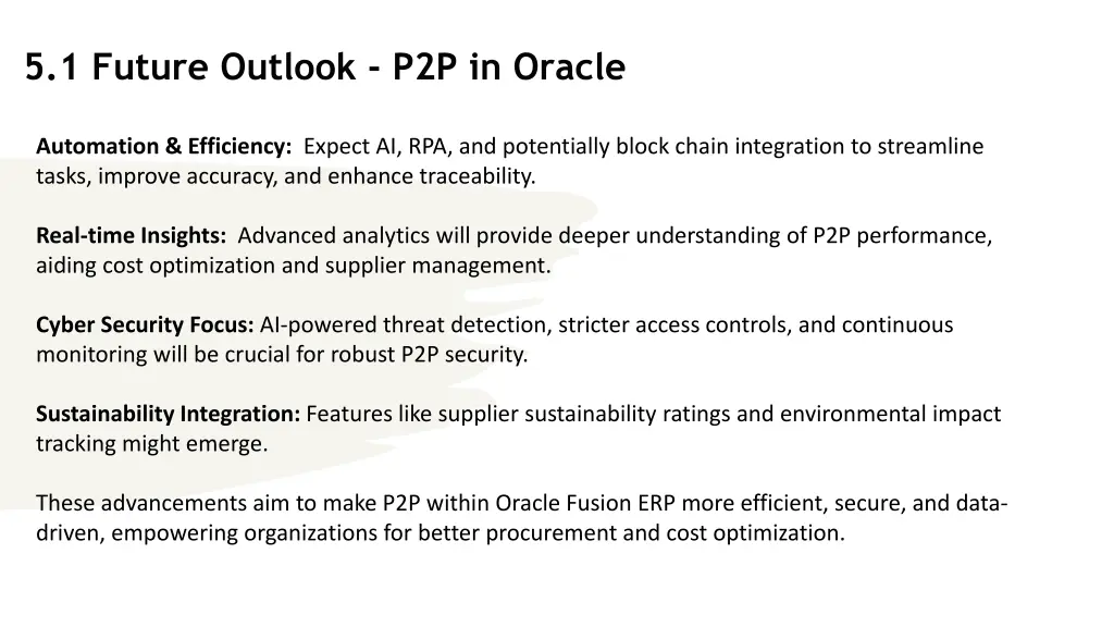 5 1 future outlook p2p in oracle