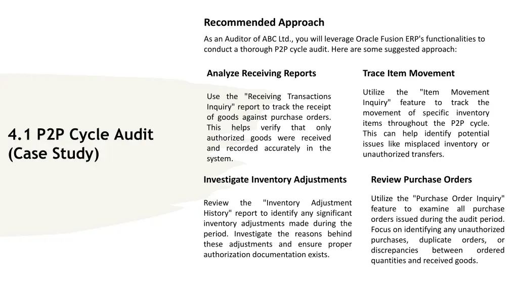 recommended approach