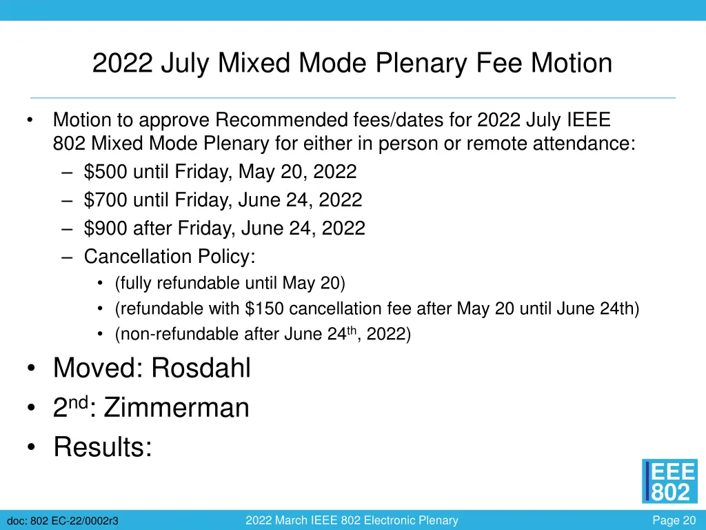 2022 july mixed mode plenary fee motion