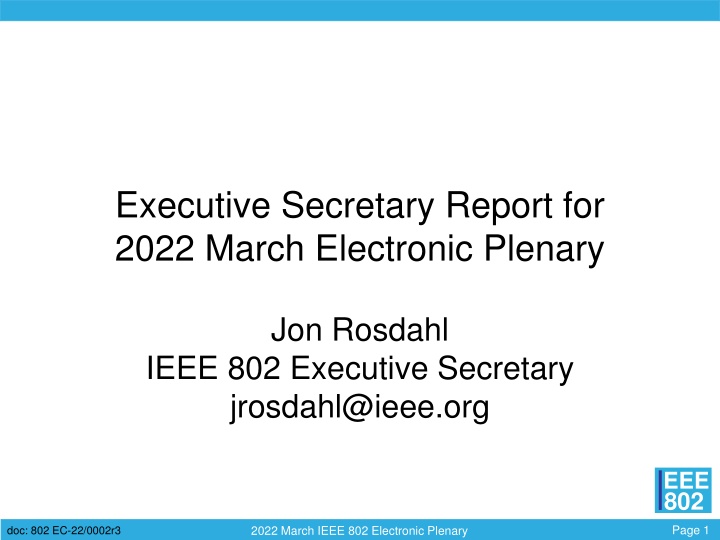 executive secretary report for 2022 march