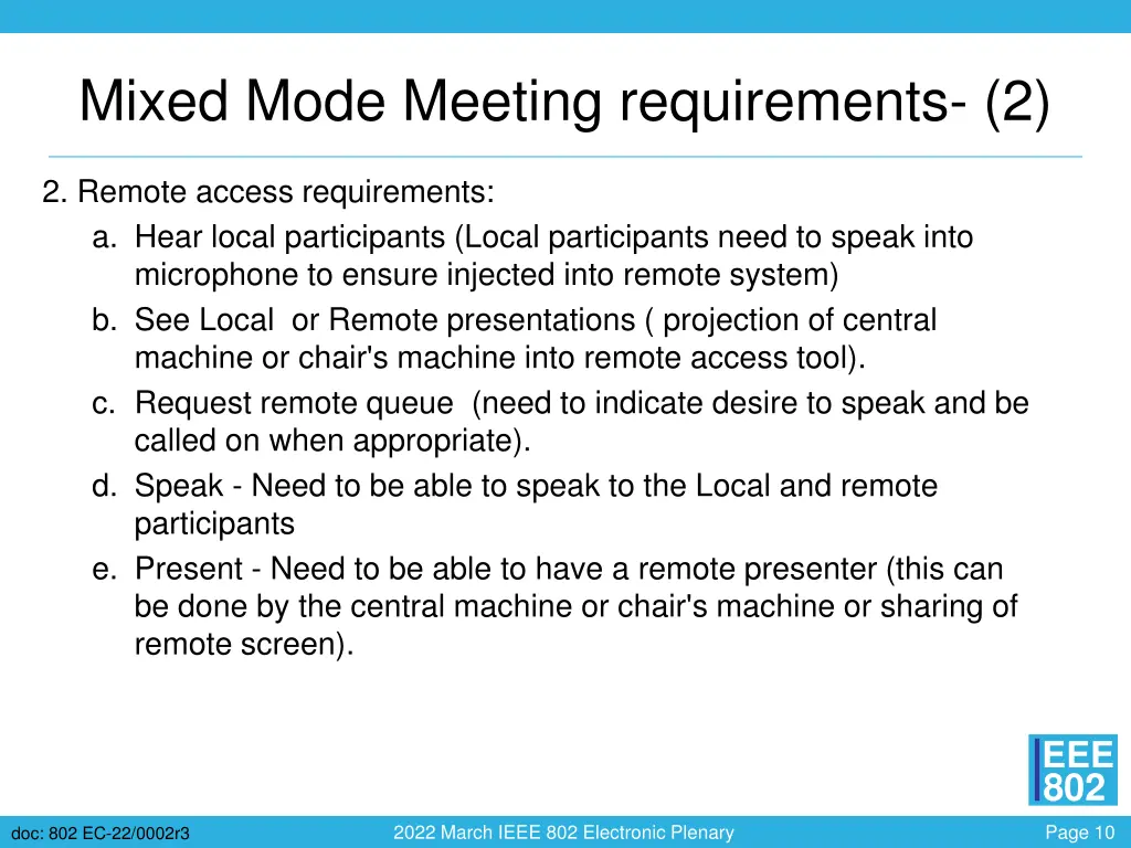 mixed mode meeting requirements 2
