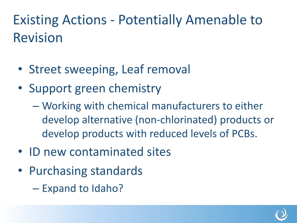 existing actions potentially amenable to revision