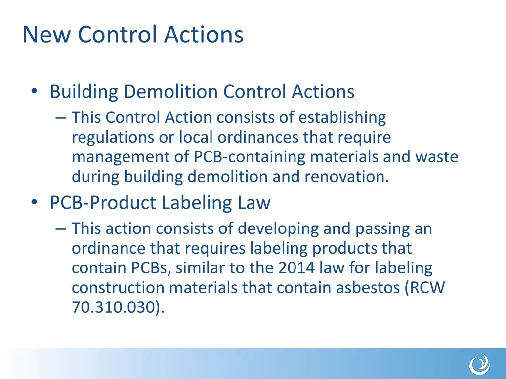 new control actions 2