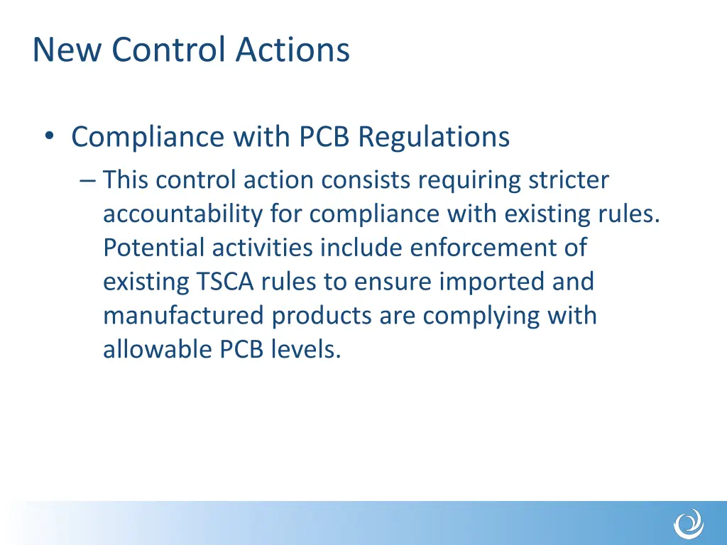 new control actions 7