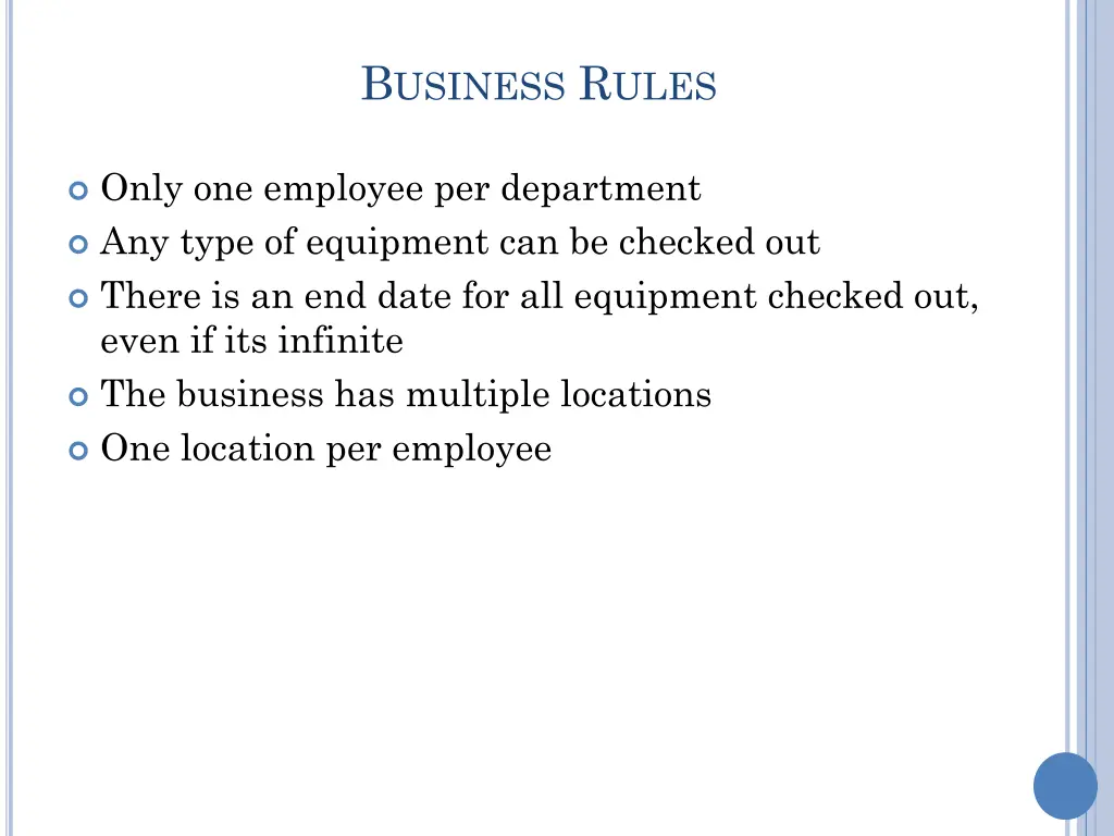 b usiness r ules