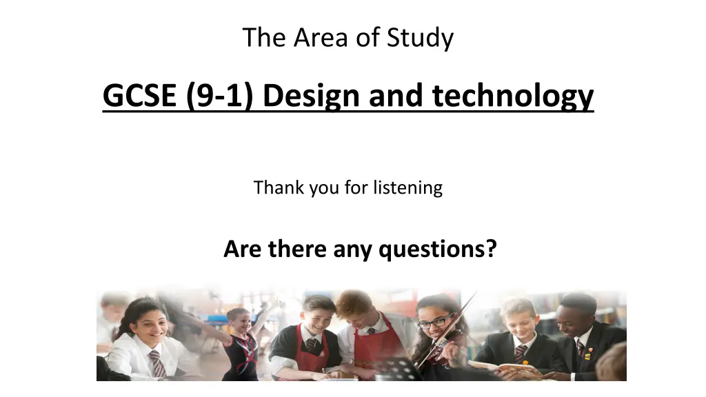 the area of study