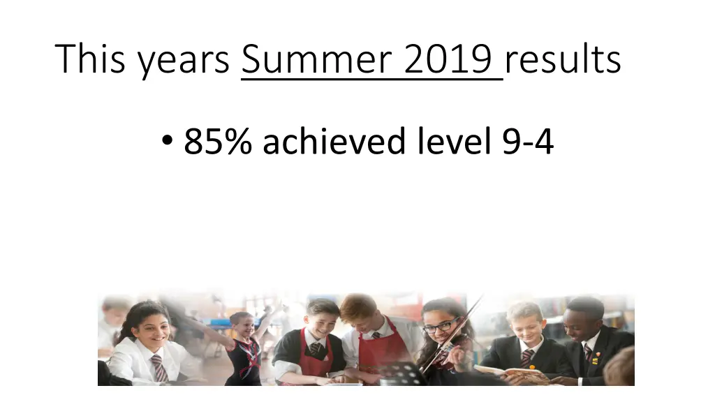 this years summer 2019 results