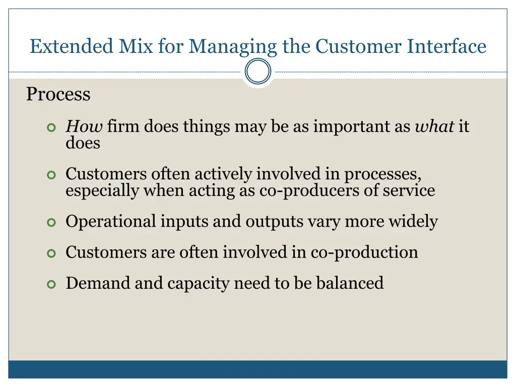 extended mix for managing the customer interface