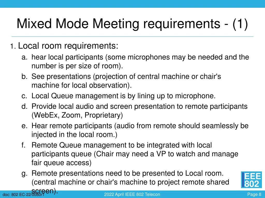 mixed mode meeting requirements 1