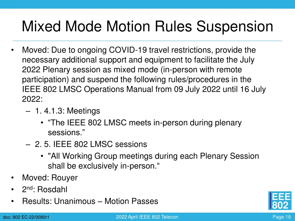 mixed mode motion rules suspension