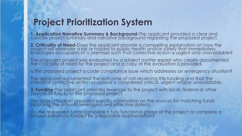 project prioritization system