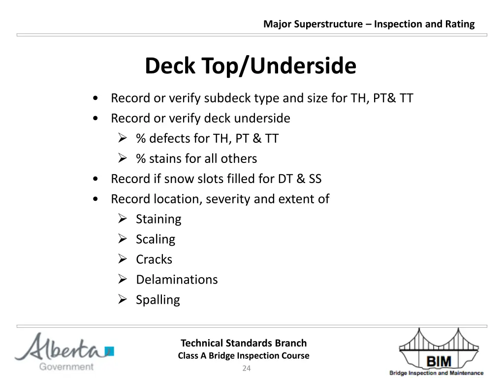 major superstructure inspection and rating 23