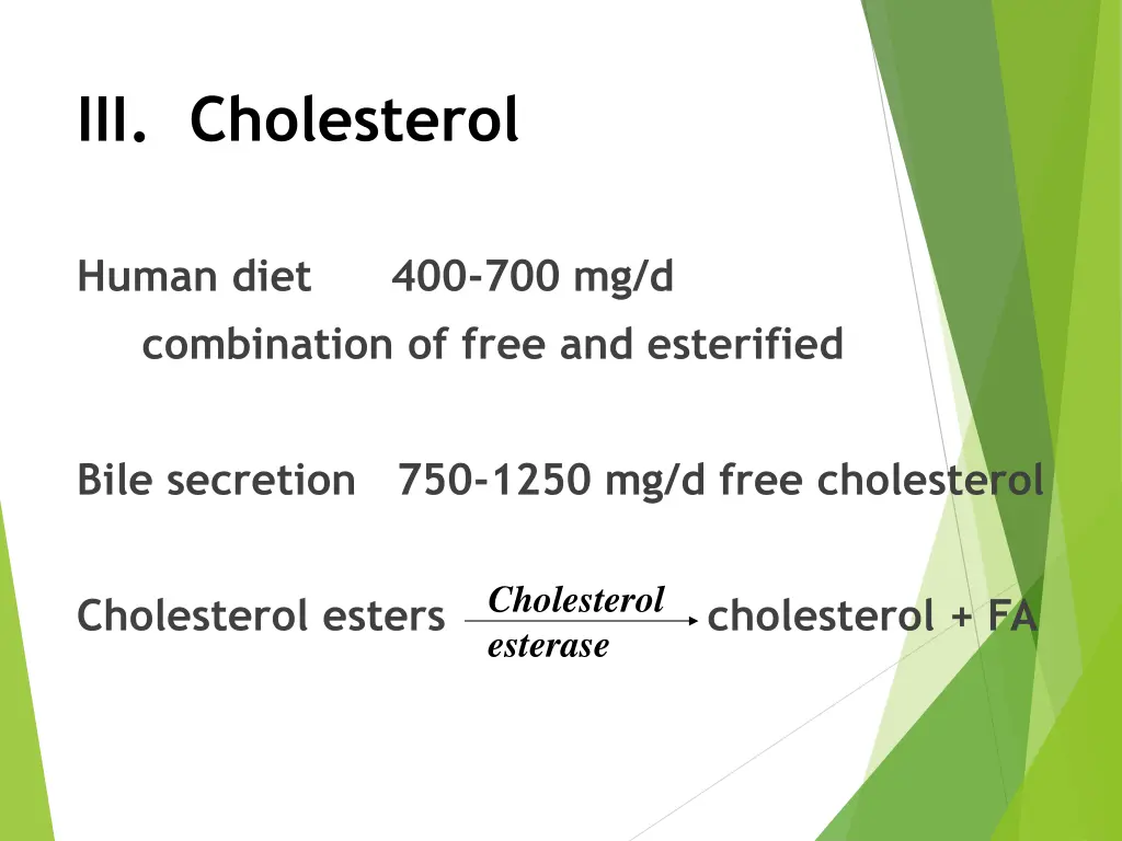 iii cholesterol