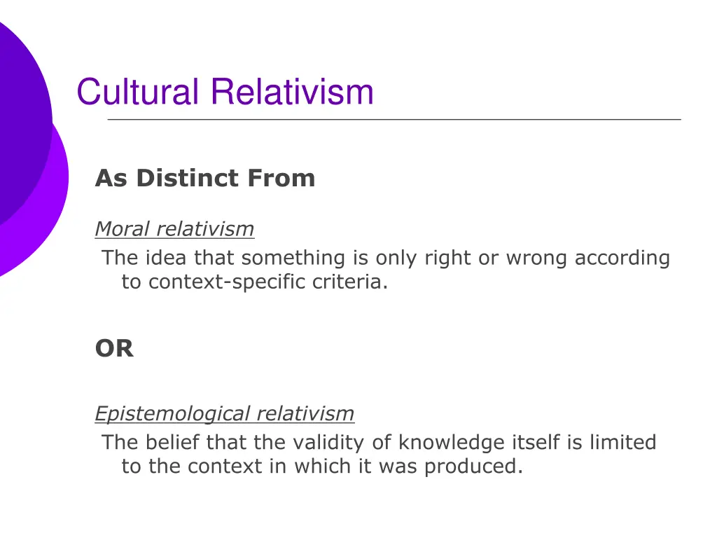 cultural relativism 1