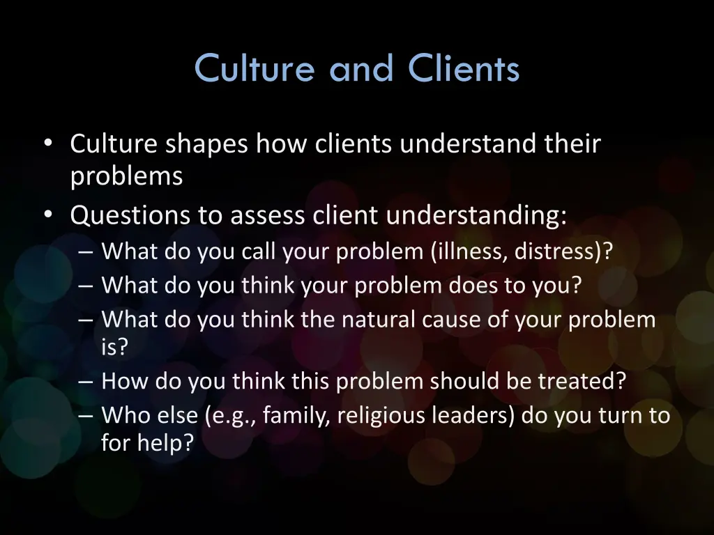 culture and clients