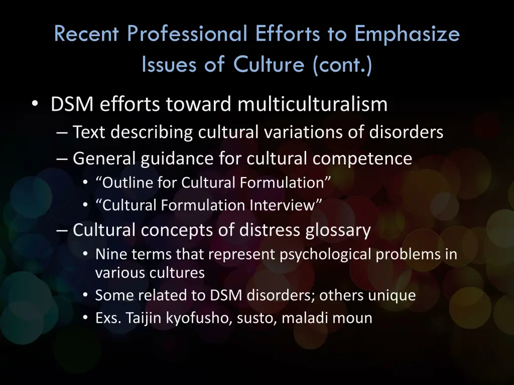 recent professional efforts to emphasize issues 2