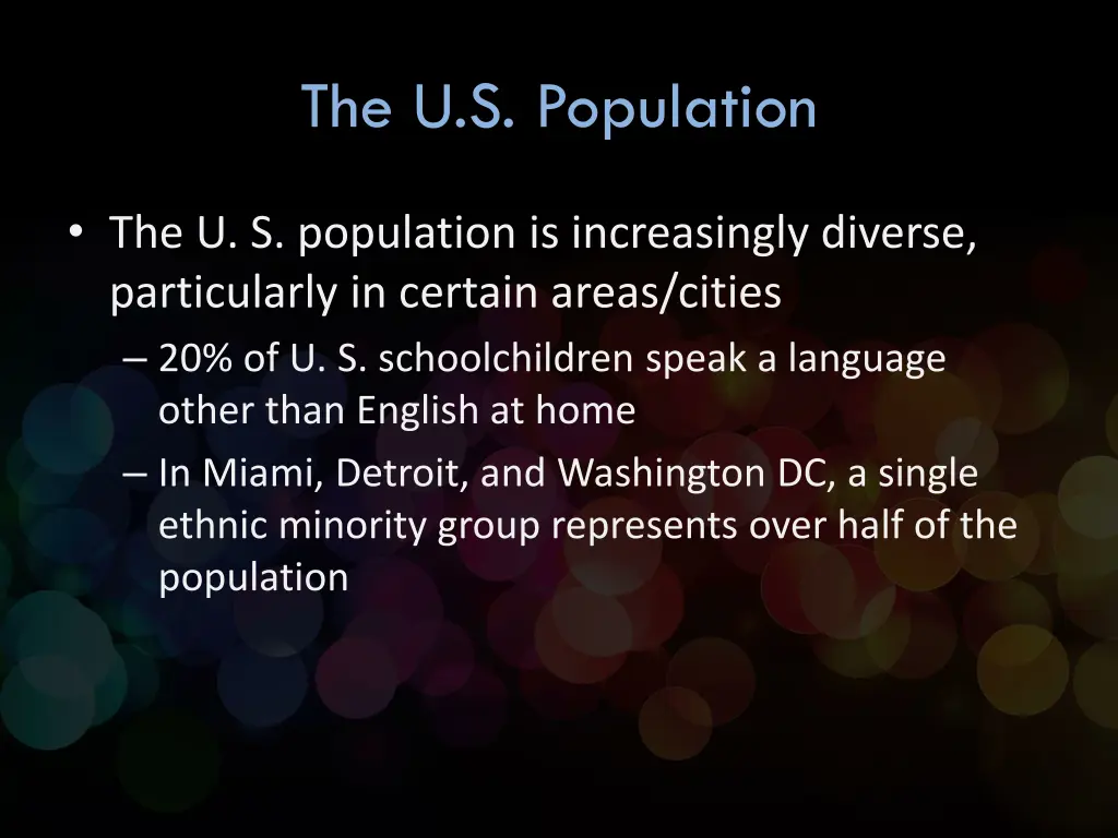 the u s population