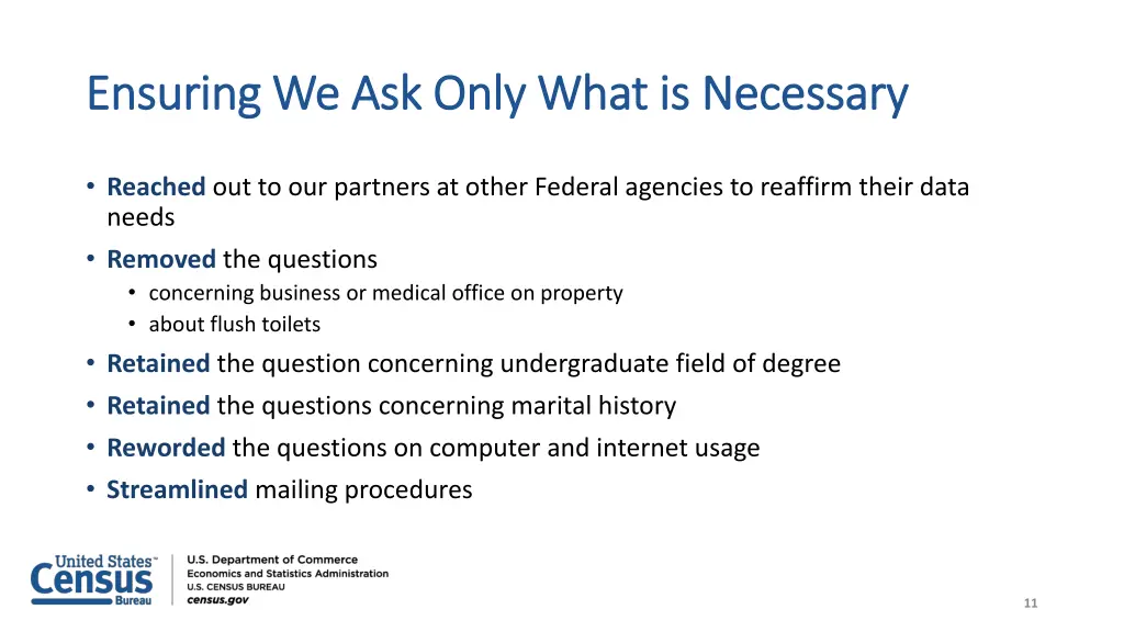 ensuring we ask only what is necessary ensuring