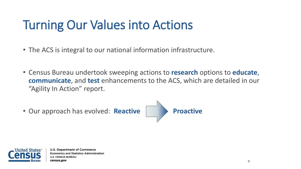 turning our values into actions turning