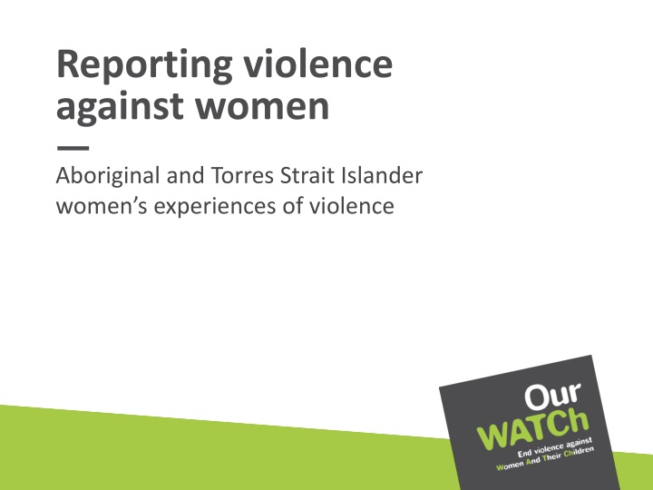 reporting violence against women