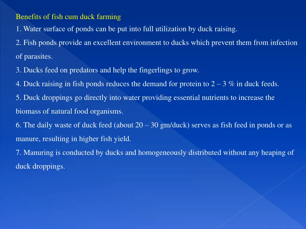 benefits of fish cum duck farming 1 water surface