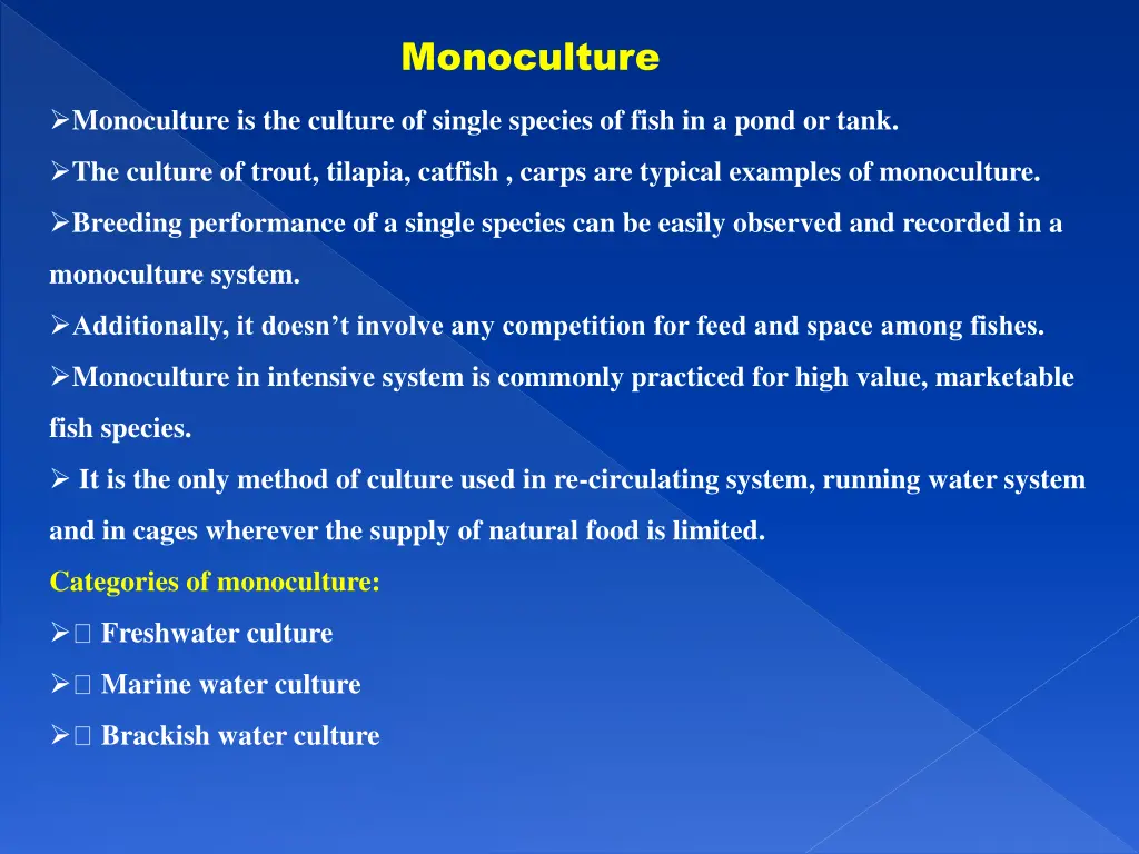 monoculture