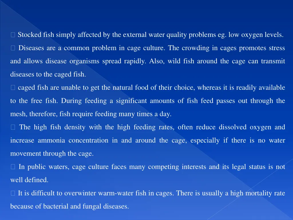 stocked fish simply affected by the external