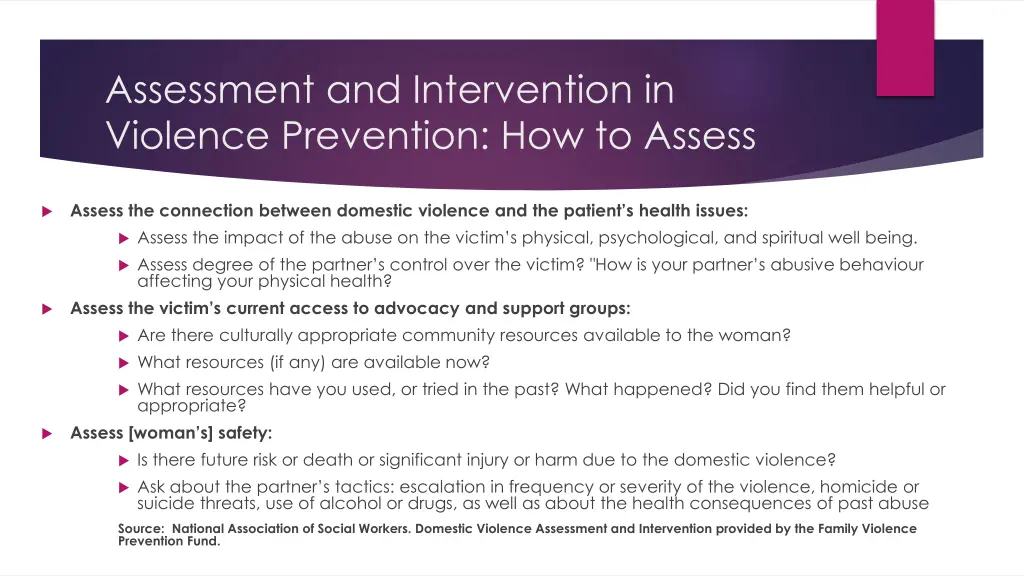 assessment and intervention in violence 3