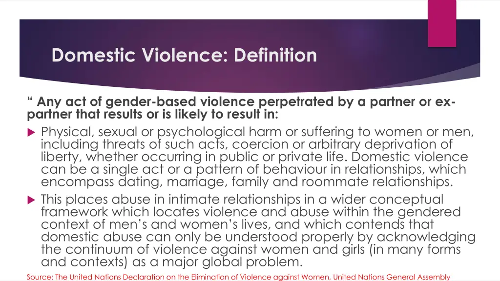 domestic violence definition
