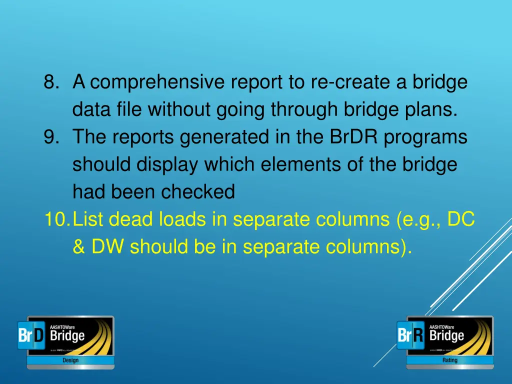 8 a comprehensive report to re create a bridge