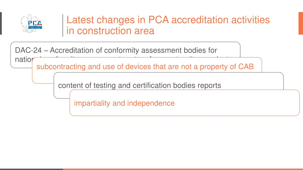 latest changes in pca accreditation activities 4