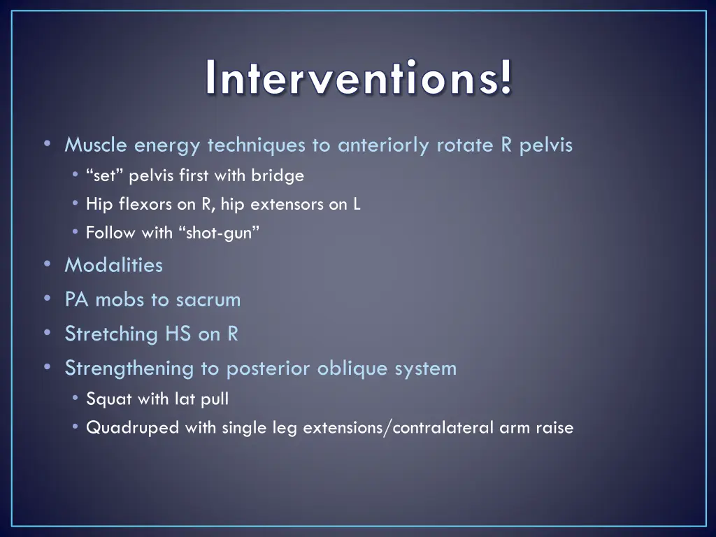 interventions
