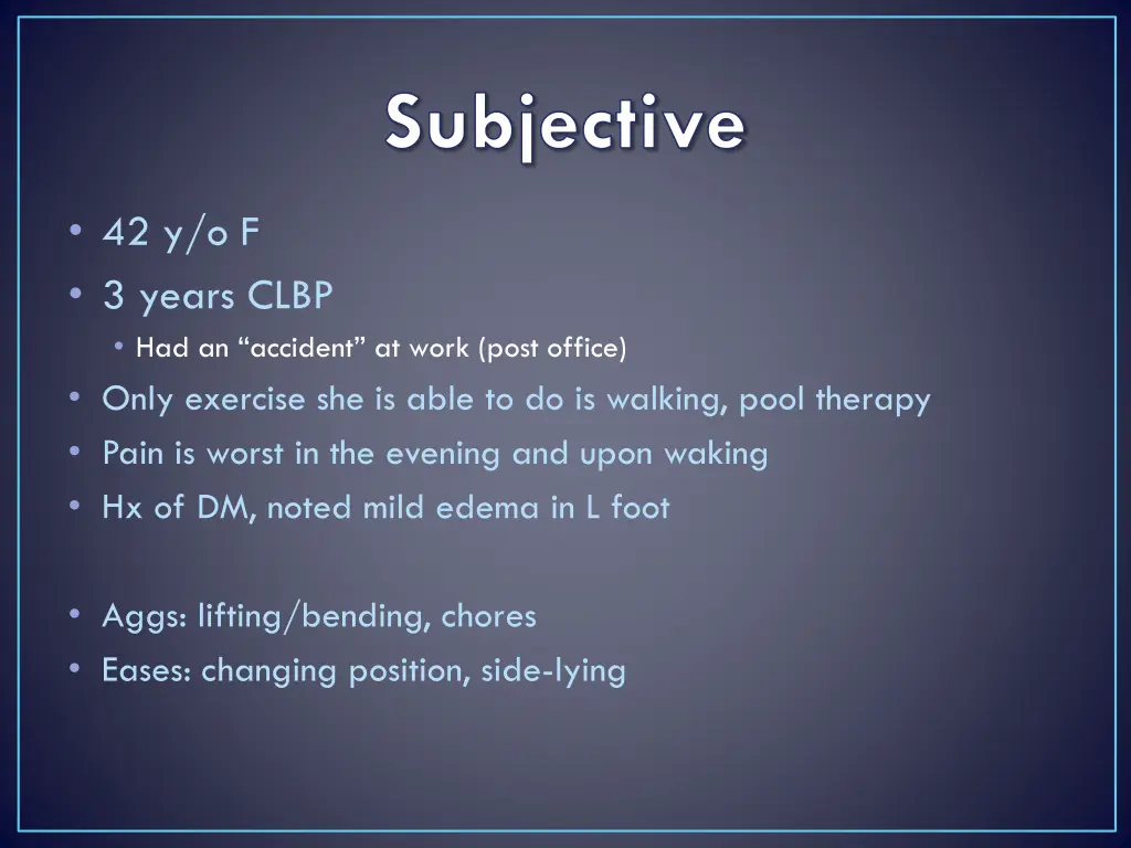 subjective 1