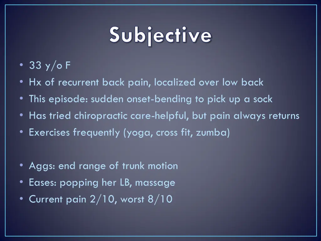 subjective 2