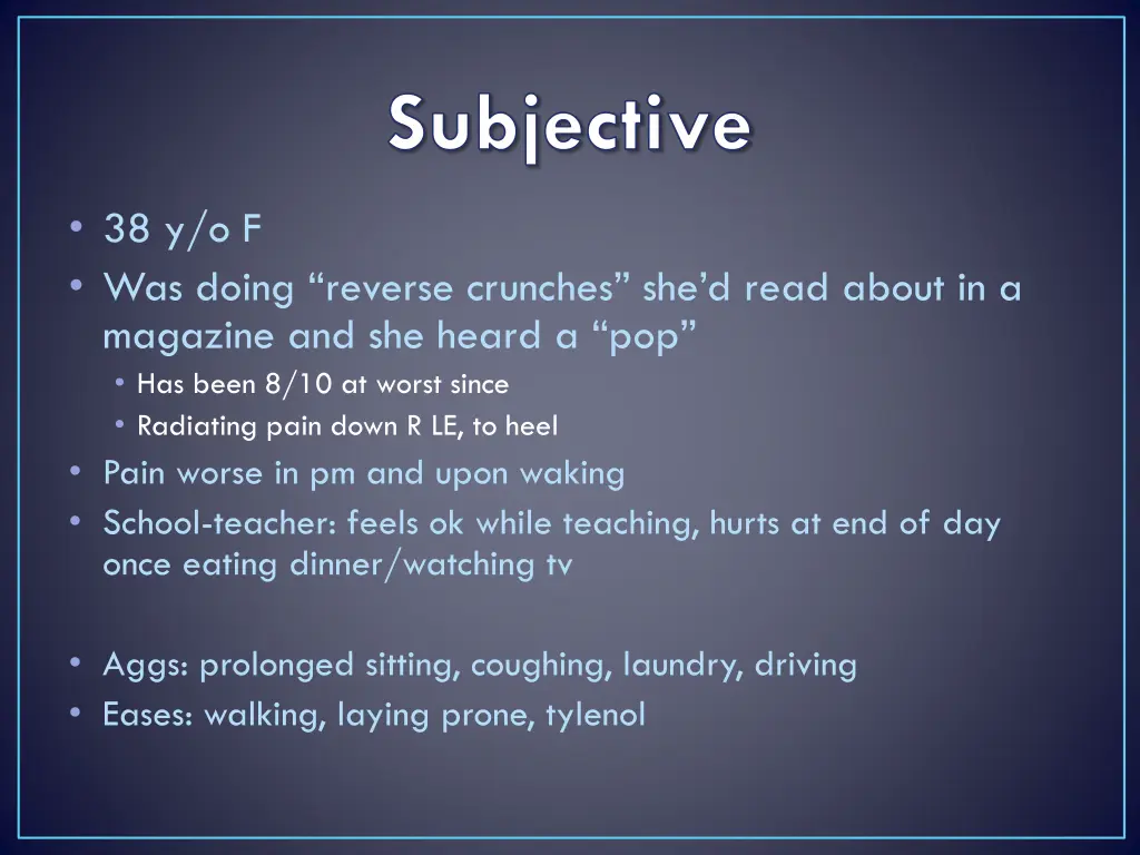 subjective 3