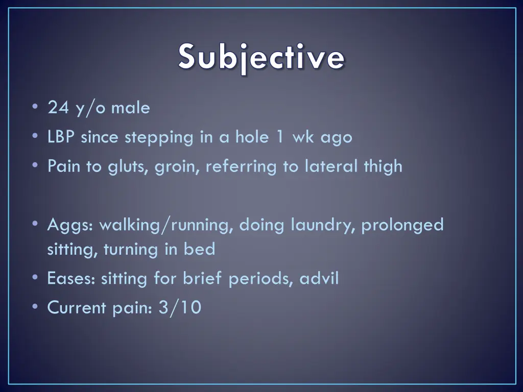 subjective