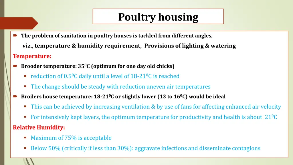 poultry housing