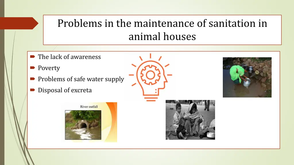 problems in the maintenance of sanitation