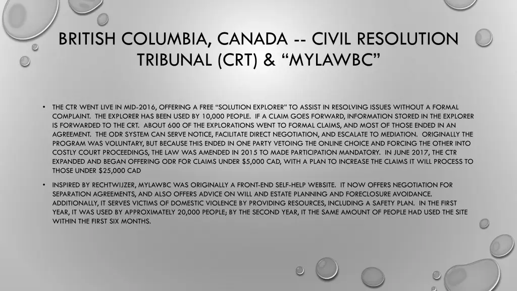 british columbia canada civil resolution tribunal