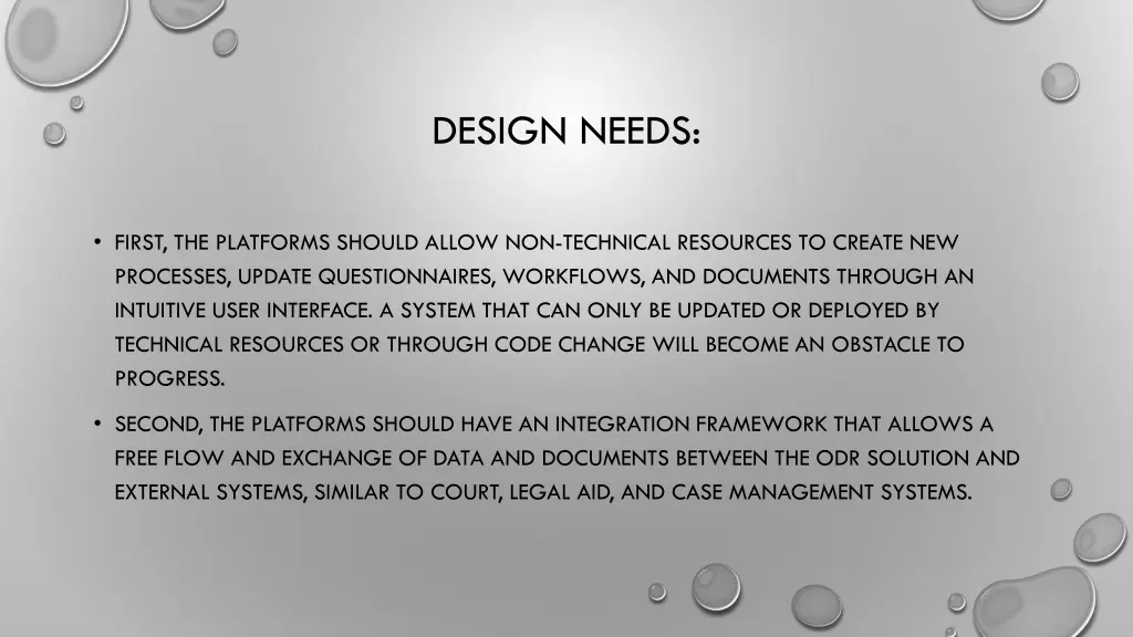 design needs