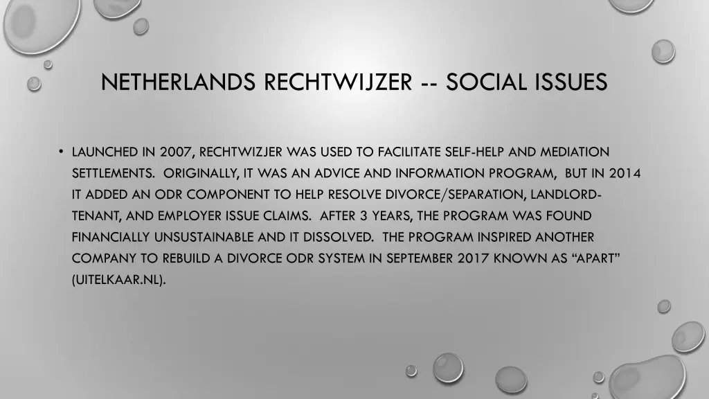 netherlands rechtwijzer social issues