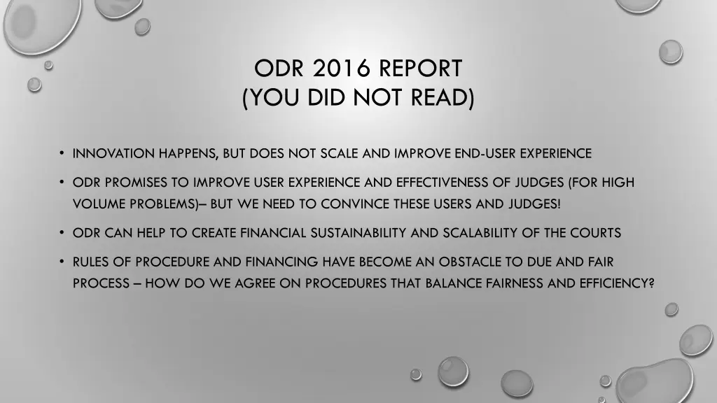 odr 2016 report you did not read