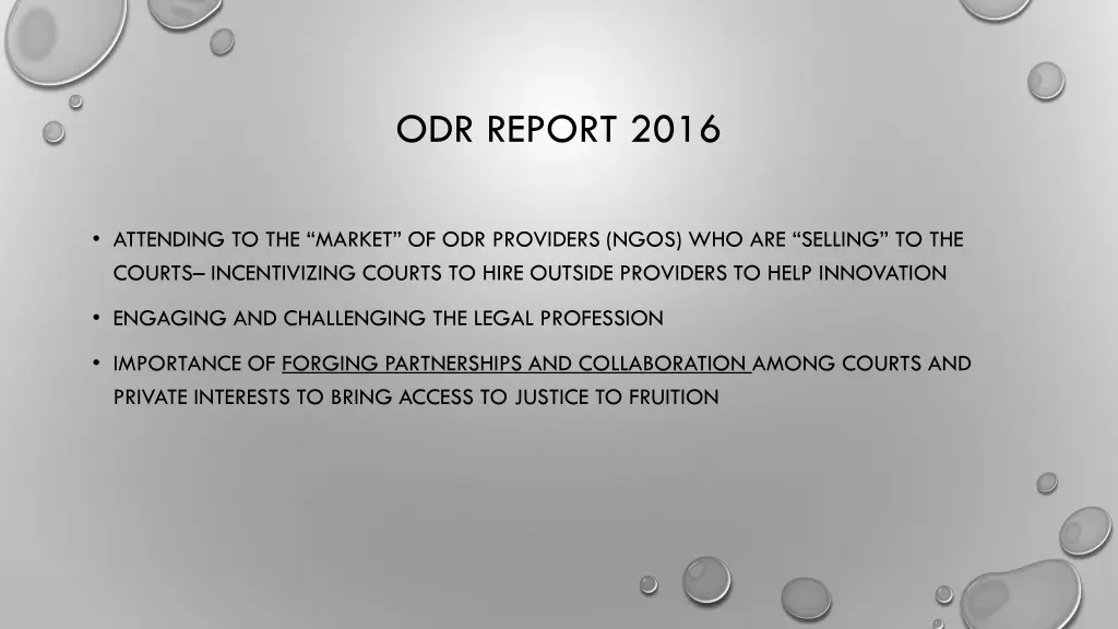 odr report 2016