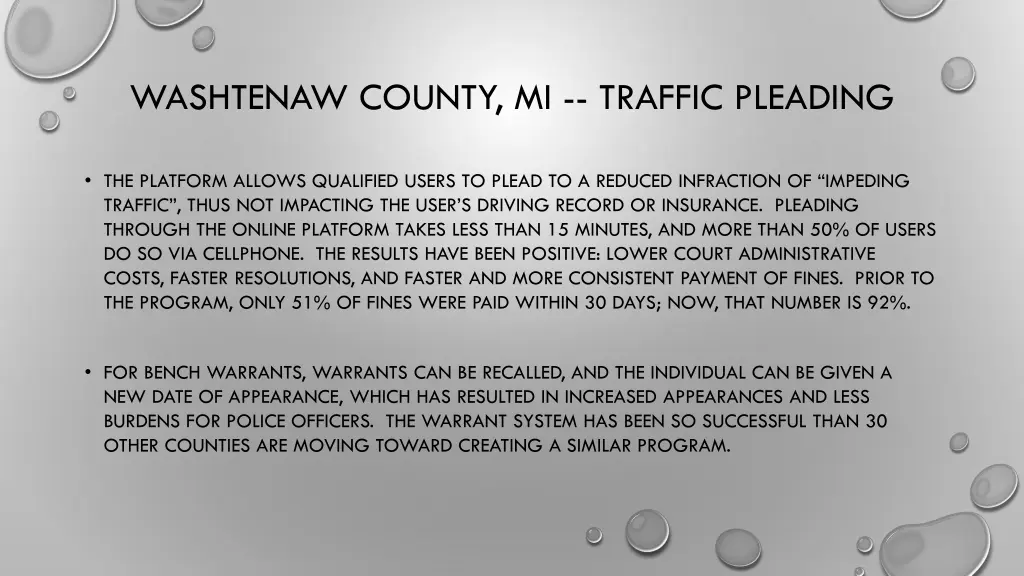 washtenaw county mi traffic pleading