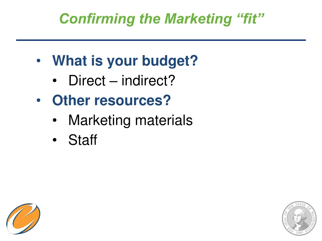 confirming the marketing fit 2