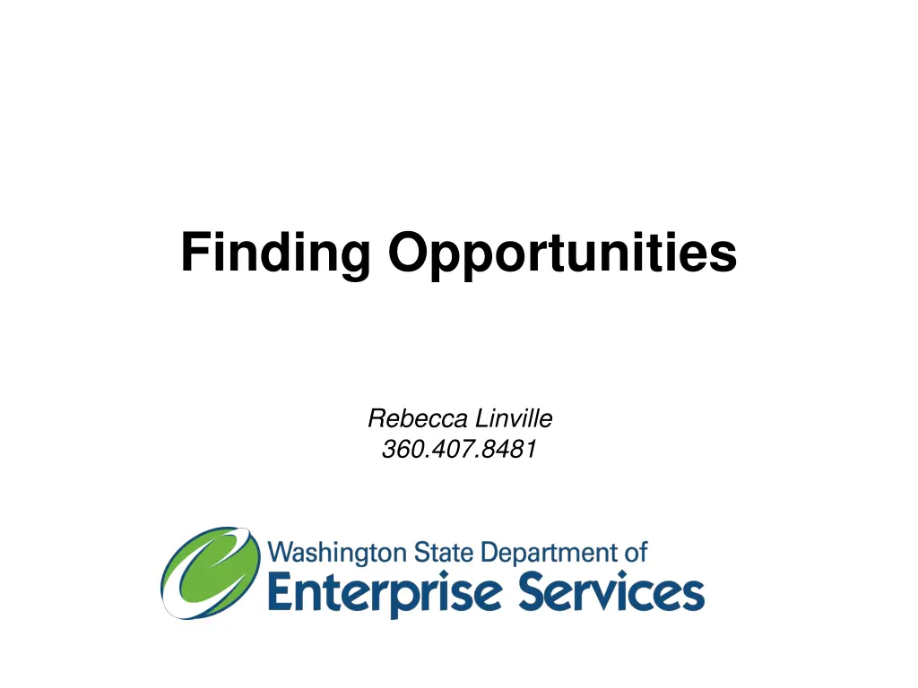 finding opportunities